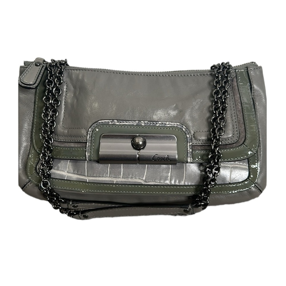 Coach Kristin gray shoulder bag siz medium - Picture 2 of 10